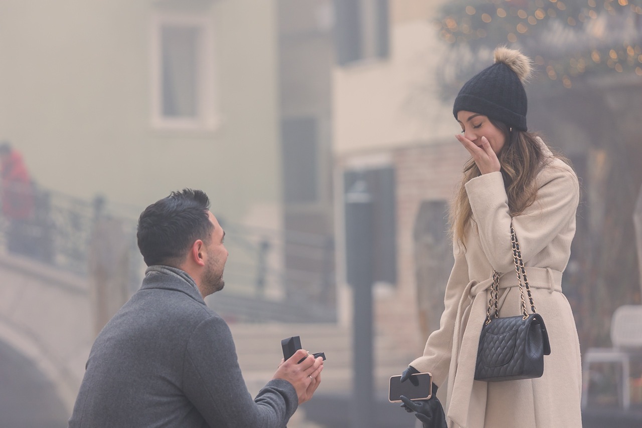 winter proposal in Venice